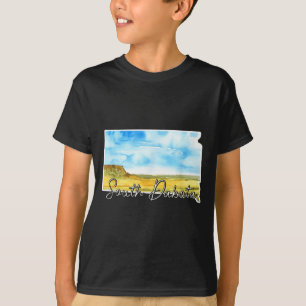 South Dakota Aquarell-Landschaftskunst für die Nat T-Shirt