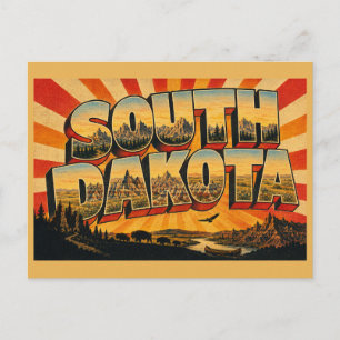 South Dakota Black Hills Badlands Prairie Kunst Postkarte