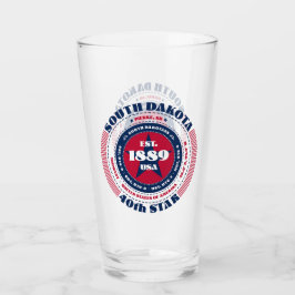 South Dakota Circular Typografy Design Glas