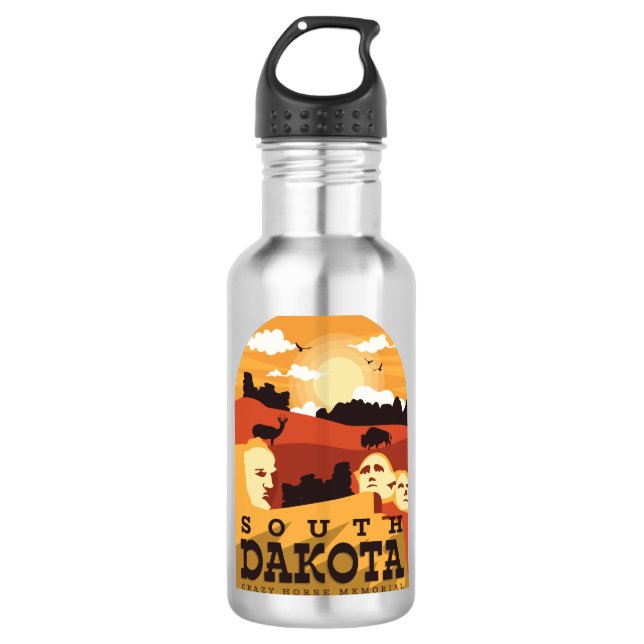 South Dakota Edelstahlflasche (Vorderseite)