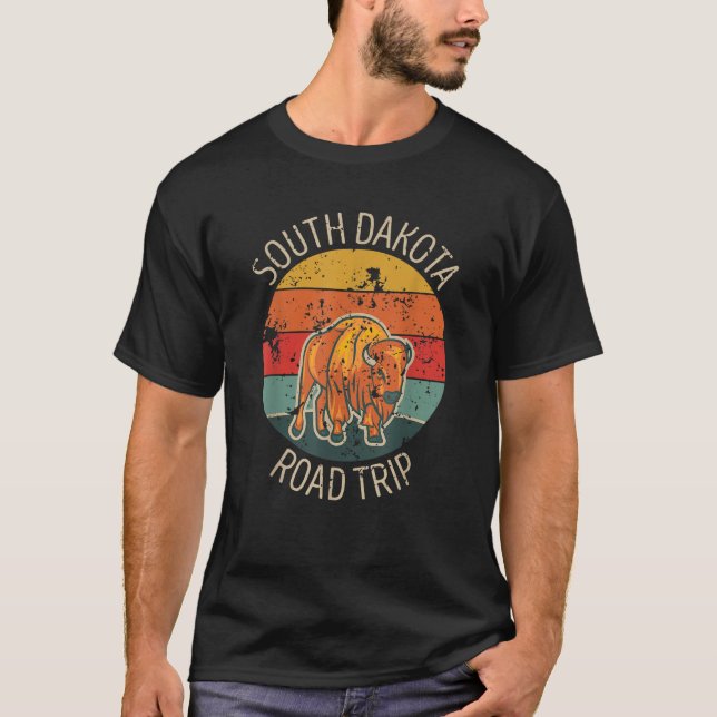 South Dakota Family Road Trip Buffalo Bison Matchi T-Shirt (Vorderseite)
