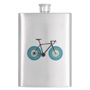 South Dakota Flag Cycling Flachmann