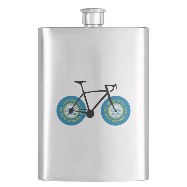 South Dakota Flag Cycling Flachmann (Vorderseite)