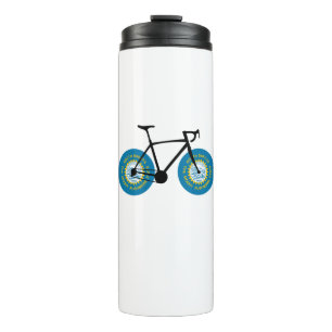 South Dakota Flag Cycling Thermosbecher