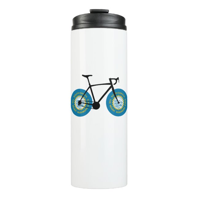 South Dakota Flag Cycling Thermosbecher (Vorderseite)