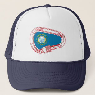 South Dakota Flag Klettersteig Carabiner Truckerkappe
