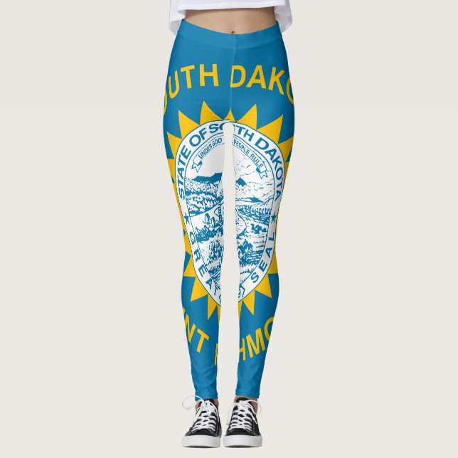 South-Dakota-Flagge Leggings (Vorderseite)