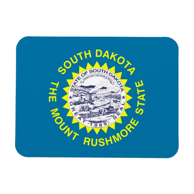South-Dakota-Flagge Magnet (Horizontal)