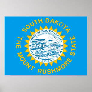 South-Dakota-Flagge Poster