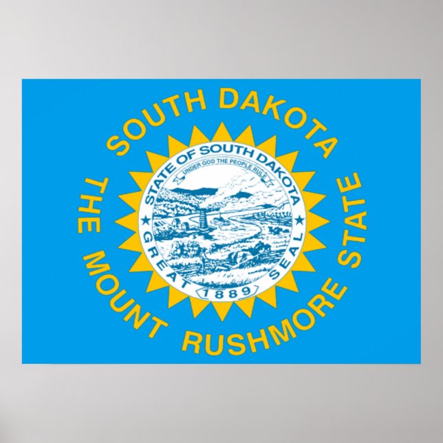 South-Dakota-Flagge Poster (Vorne)