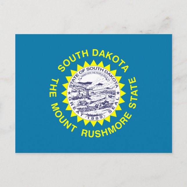 South-Dakota-Flagge Postkarte (Vorderseite)
