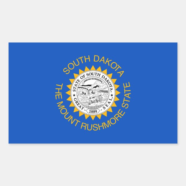 South-Dakota-Flagge Rechteckiger Aufkleber (Vorderseite)