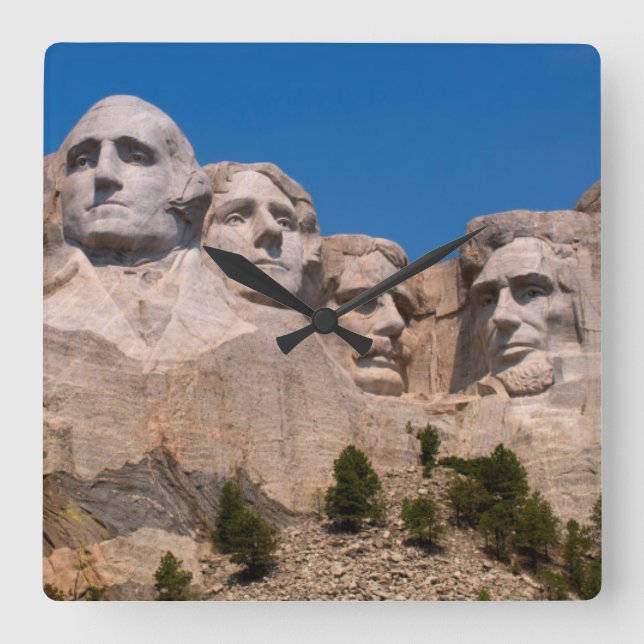 South Dakota, Fundament, der Mount Rushmore Quadratische Wanduhr (Vorderseite)