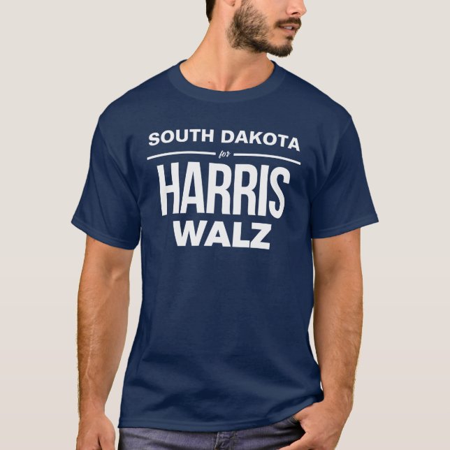 South Dakota für Harris Walz T-Shirt (Vorderseite)