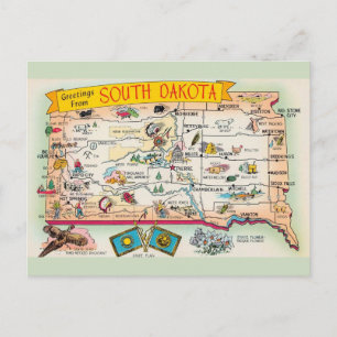 South Dakota Grußkarte Postkarte