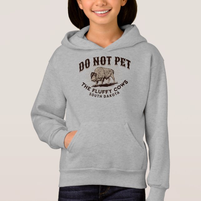 South Dakota hält das Bison der flauschigen Kühe n Hoodie (Vorderseite)