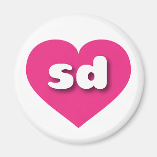 South Dakota - Hot-Pink-Herz - I Liebe sd Magnet