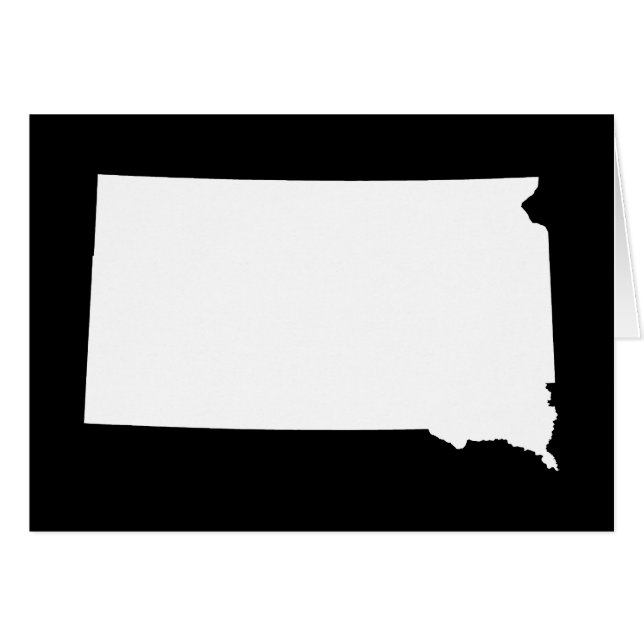South Dakota in Weiß und Schwarz (Vorderseite (Horizontal))