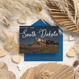 "South Dakota Landschaftliche Nacht mit ländlicher Postkarte