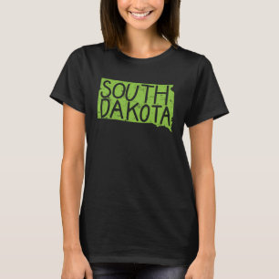 South Dakota Map Kontur USA T-Shirt