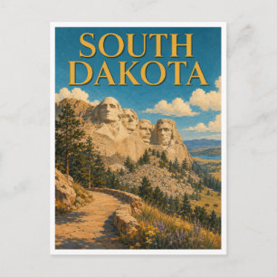 South Dakota Mount Rushmore GeoSaga Postkarte