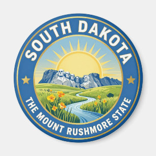 SOUTH DAKOTA Mount Rushmore Staatserbe Magnet