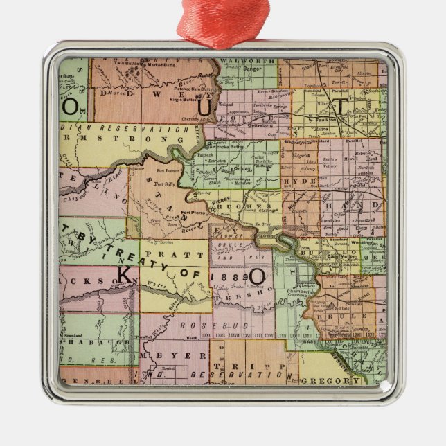 South Dakota Ornament Aus Metall (Vorne)