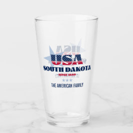 South Dakota Patriotic Pride Personalisiert Glas