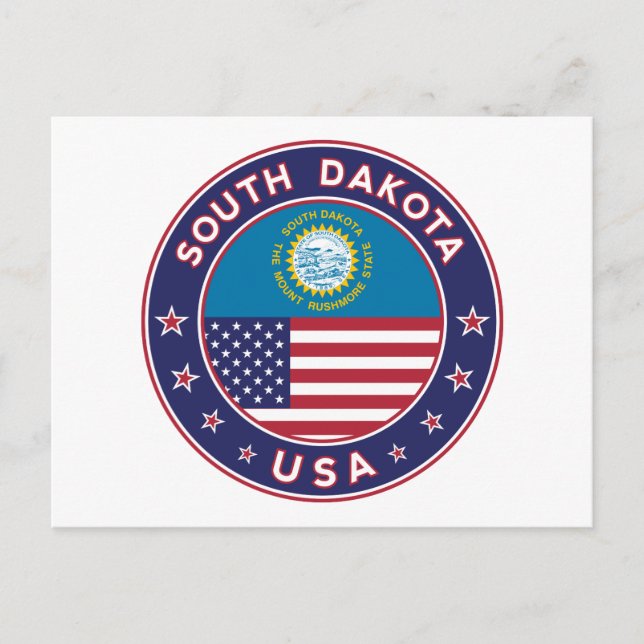 South Dakota Postkarte (Vorderseite)