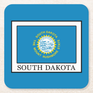 South Dakota Rechteckiger Pappuntersetzer
