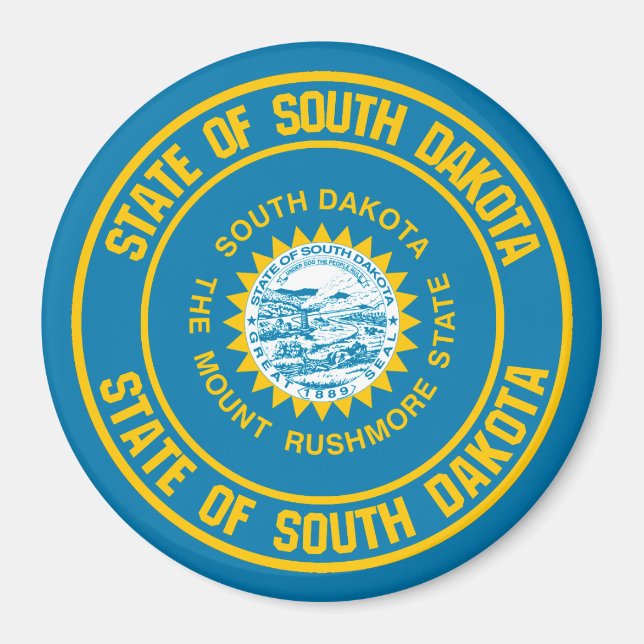 South Dakota Round Emblem Magnet (Vorne)