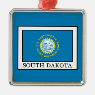 South Dakota Silbernes Ornament