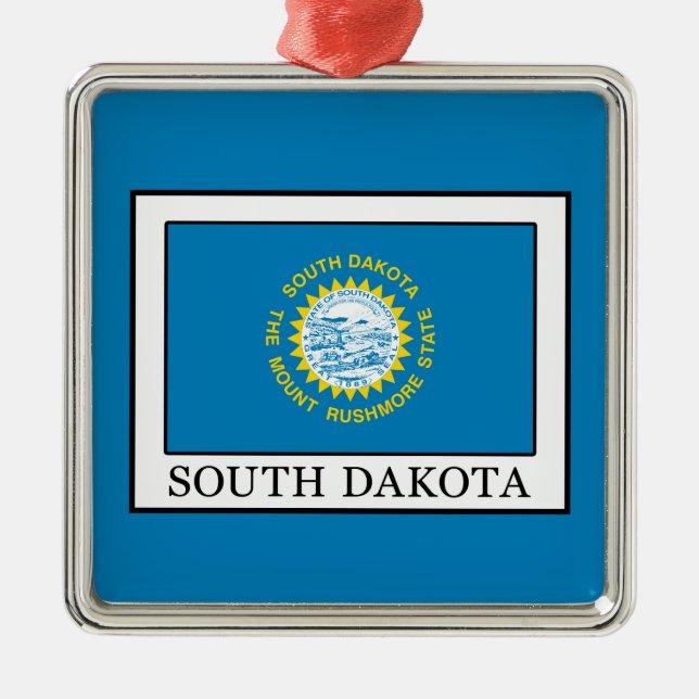 South Dakota Silbernes Ornament (Vorne)