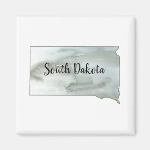 South Dakota Staat Kontur Malerei Magnet