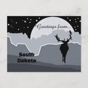 South Dakota State Beautiful Misty Greys  Postkarte