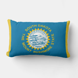 South Dakota State Flag Print Patriotic Lendenkissen