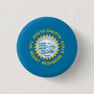 South Dakota State Flag USA Button