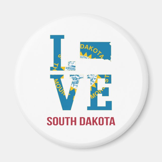 South Dakota State Love USA Magnet (Vorne)