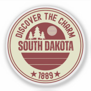 South Dakota State - SD Abenteuer wartet Aufkleber
