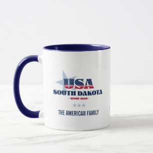 South Dakota USA 1889 Personalisiert Tasse