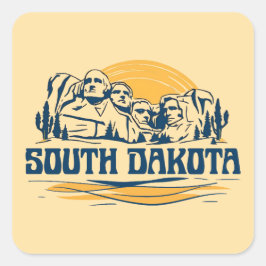South Dakota USA Quadratischer Aufkleber