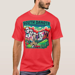 South Dakota USA Sehenswürdigkeiten Skyline Mount  T-Shirt