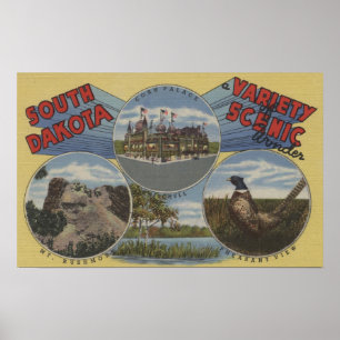 South Dakota - Vielzahl des landschaftlichen Poster