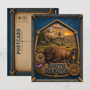 South Dakota Vintage Reise Postkarte