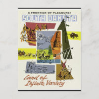 South Dakota Vintage Travel Poster