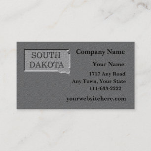 South Dakota Visitenkarte geschnitzten Stein Look