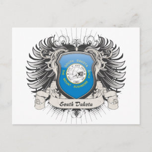 South Dakota Wappen Postkarte