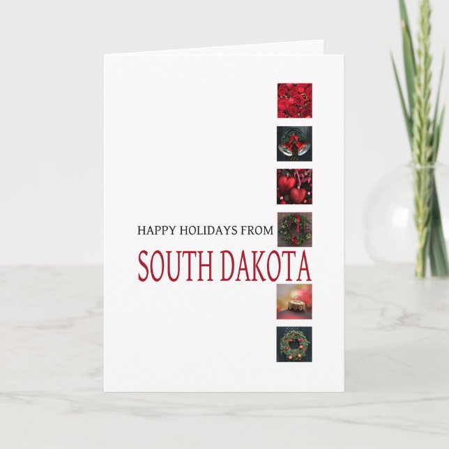 South Dakota Weihnachtskarte, Staat spezifisch Feiertagskarte (Vorderseite)