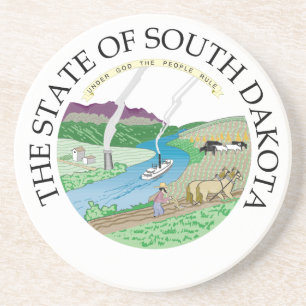 South Dakota-Zeichen Getränkeuntersetzer