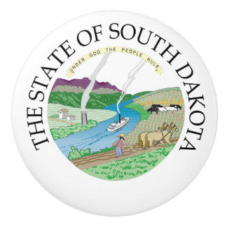 South Dakota-Zeichen Keramikknauf